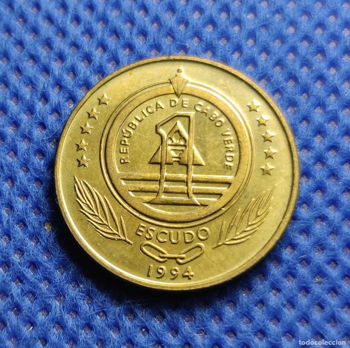 Monedas antiguas de &Aacute;frica: Cabo Verde 1 Escudo 1994 - Foto 2