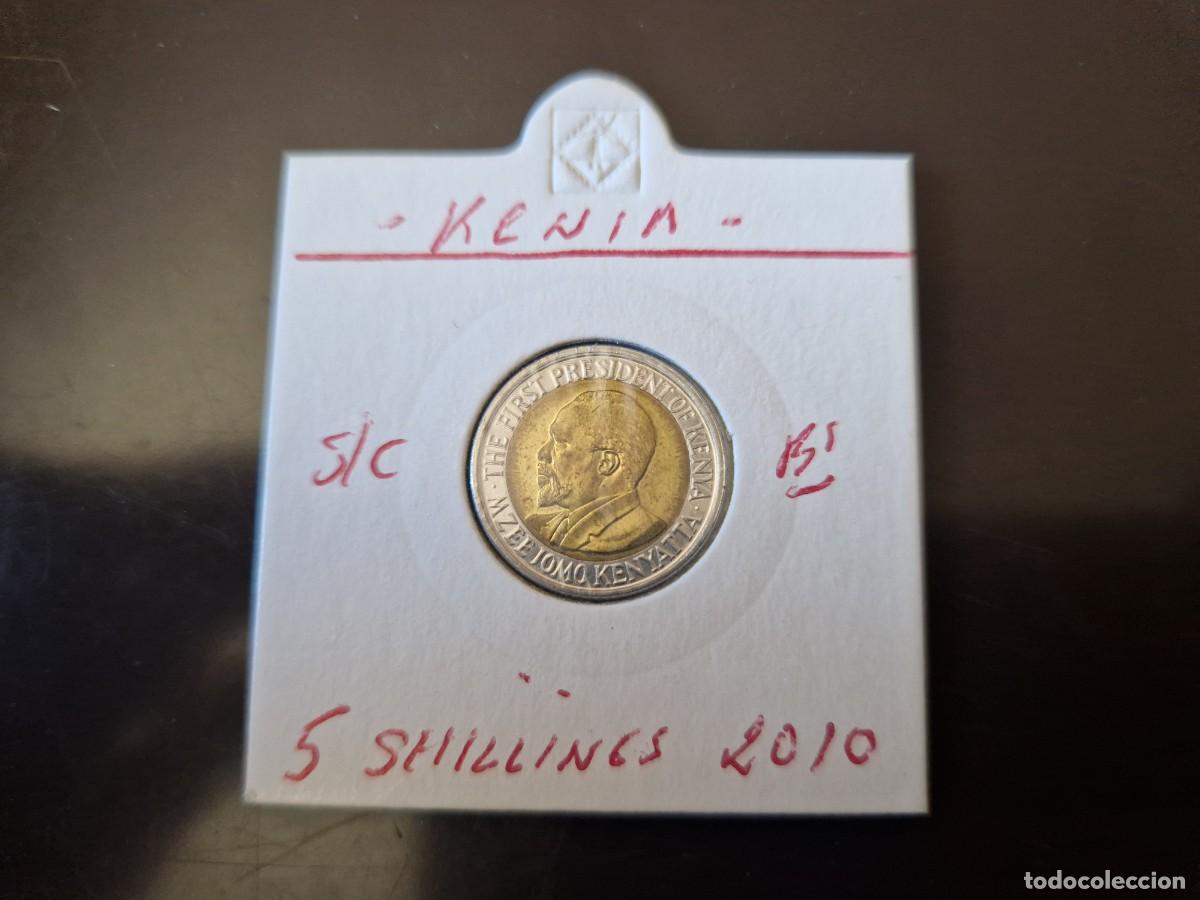 Old Coins of Africa: KENIA(KENYA) 5 SHILLINGS 2010 S/C KM=37.2 (BIMETALICA)