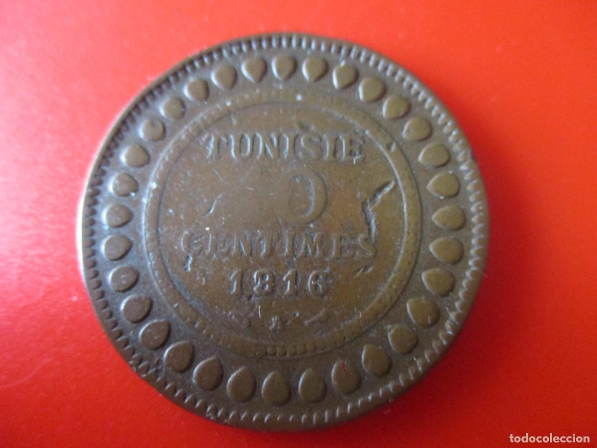 Monedas antiguas de &Aacute;frica: Tunisia. 10 centimos. 1916 - Foto 2