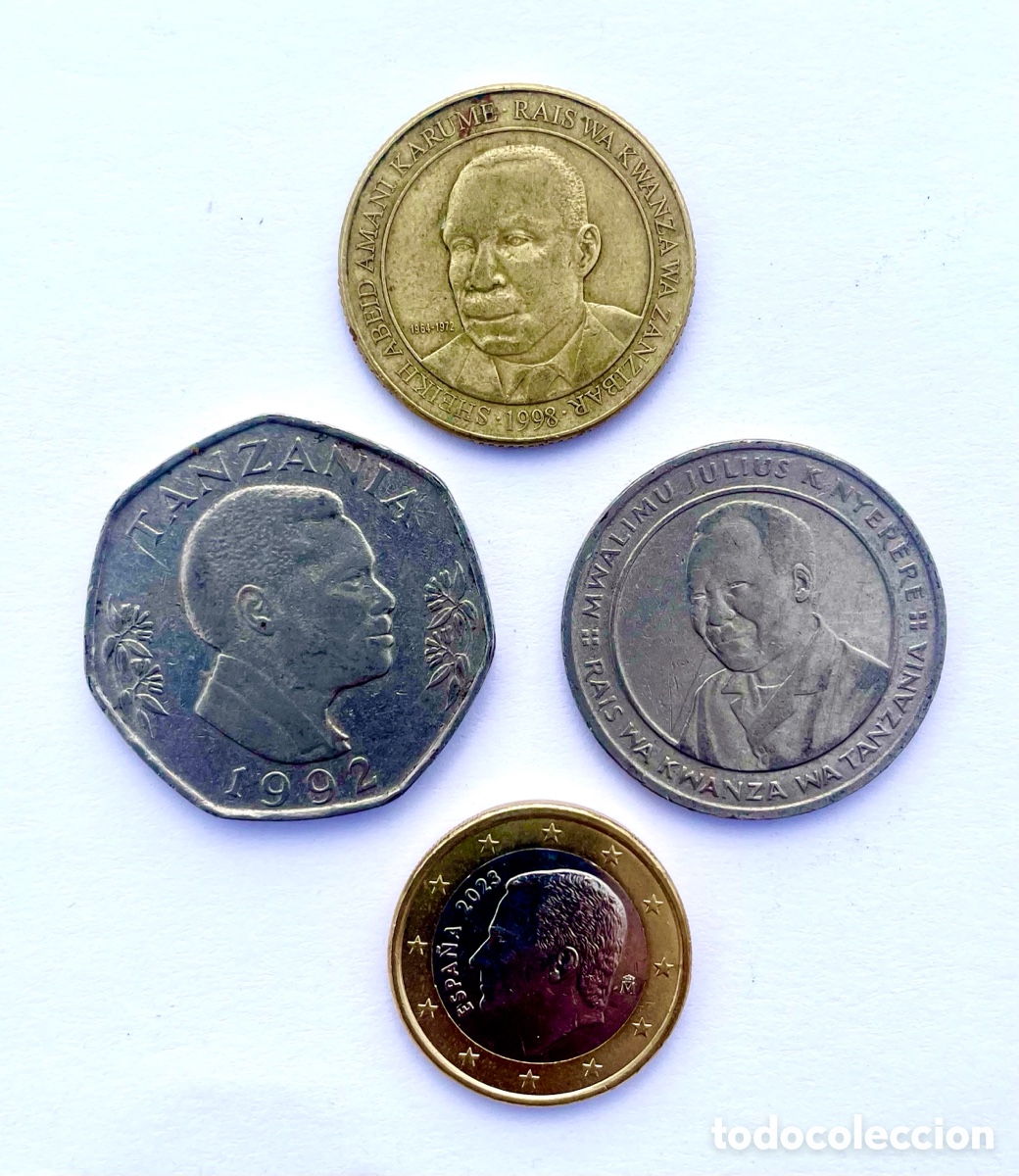 Monedas antiguas de &Aacute;frica: 3 Monedas Shilings Tanzania