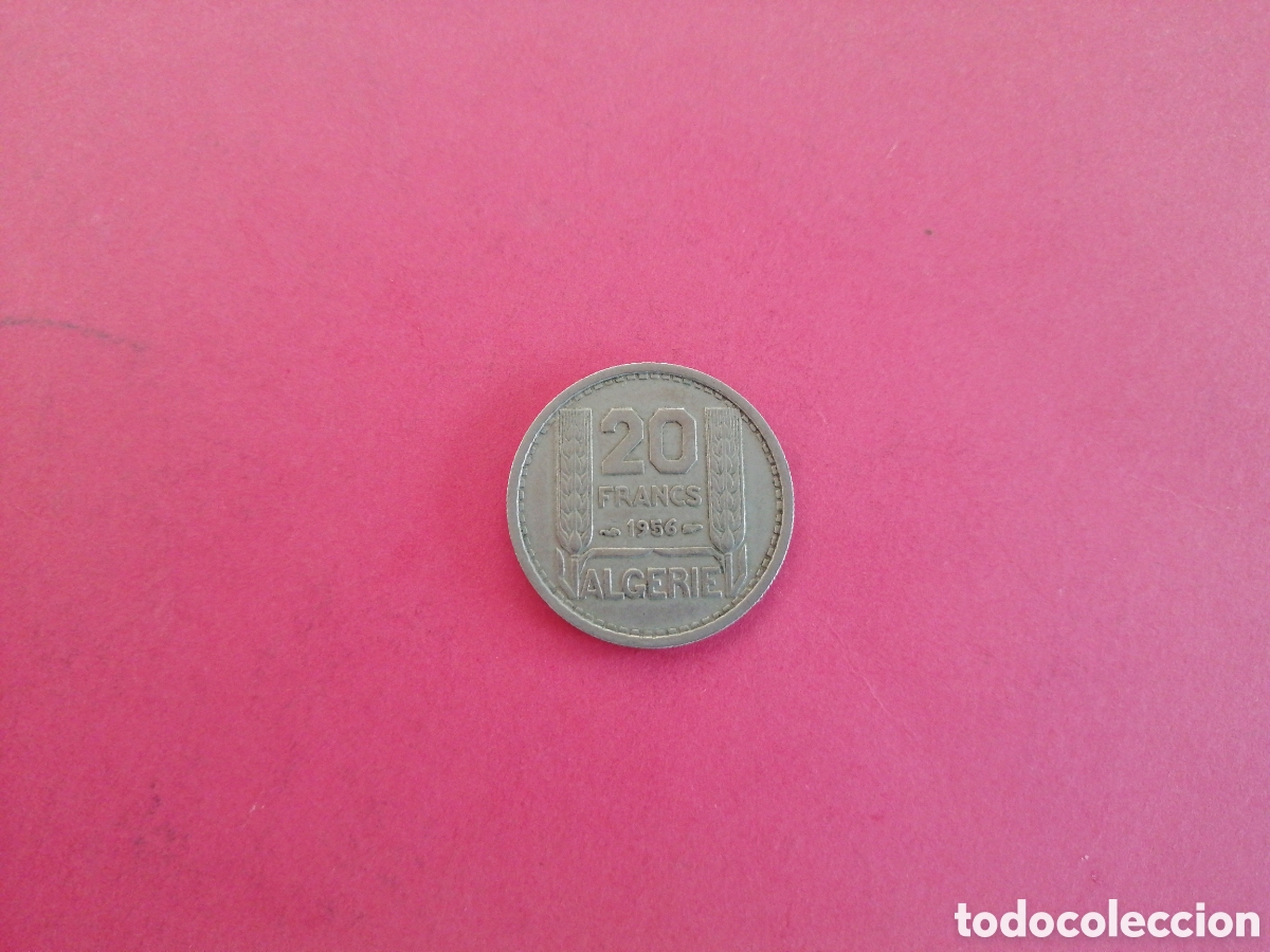 Monedas antiguas de &Aacute;frica: 20 centimes de Argelia 1956 - Foto 1