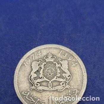 Monedas antiguas de &Aacute;frica: Moneda 1 dirham 1974 Marruecos - Foto 2