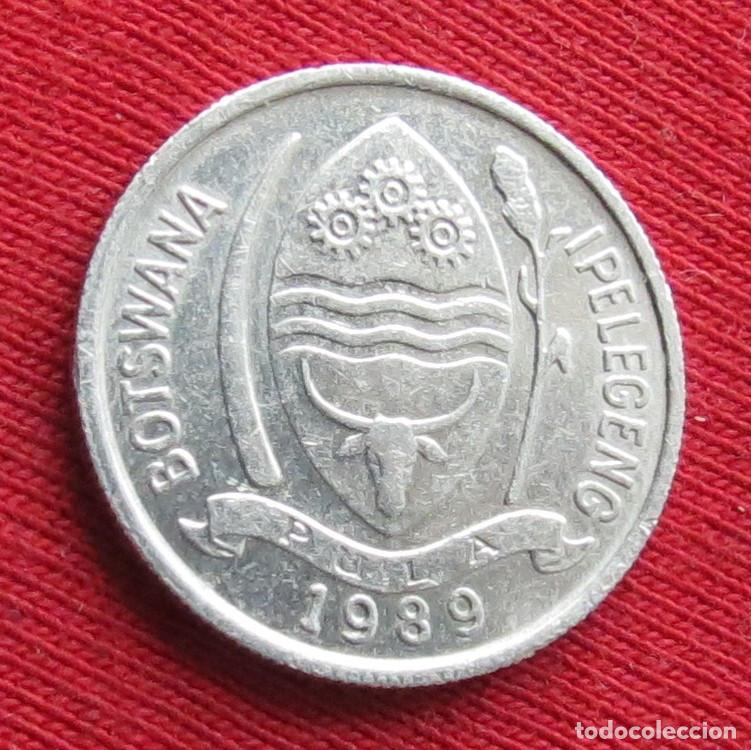 Monedas antiguas de &Aacute;frica: Botswana Botsuana 1 thebe 1989 - Foto 2