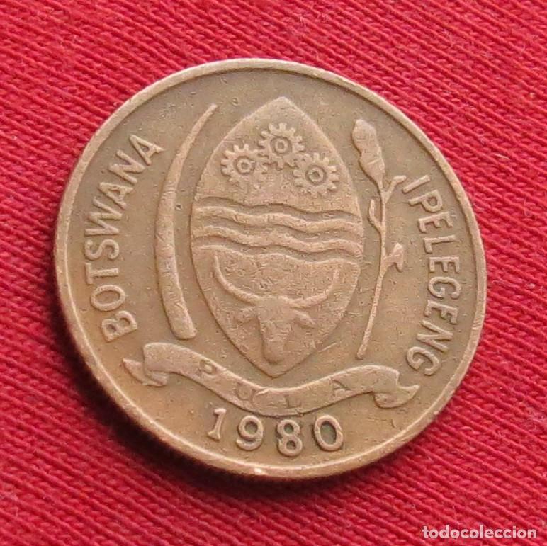 Monedas antiguas de &Aacute;frica: Botswana Botsuana 5 thebe 1980 - Foto 2