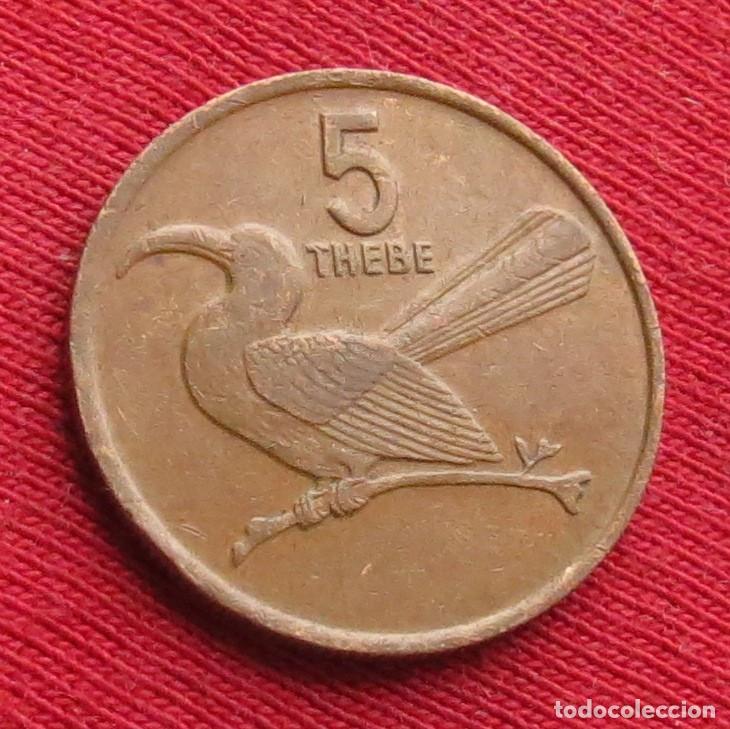 Monedas antiguas de &Aacute;frica: Botswana Botsuana 5 thebe 1989 - Foto 1