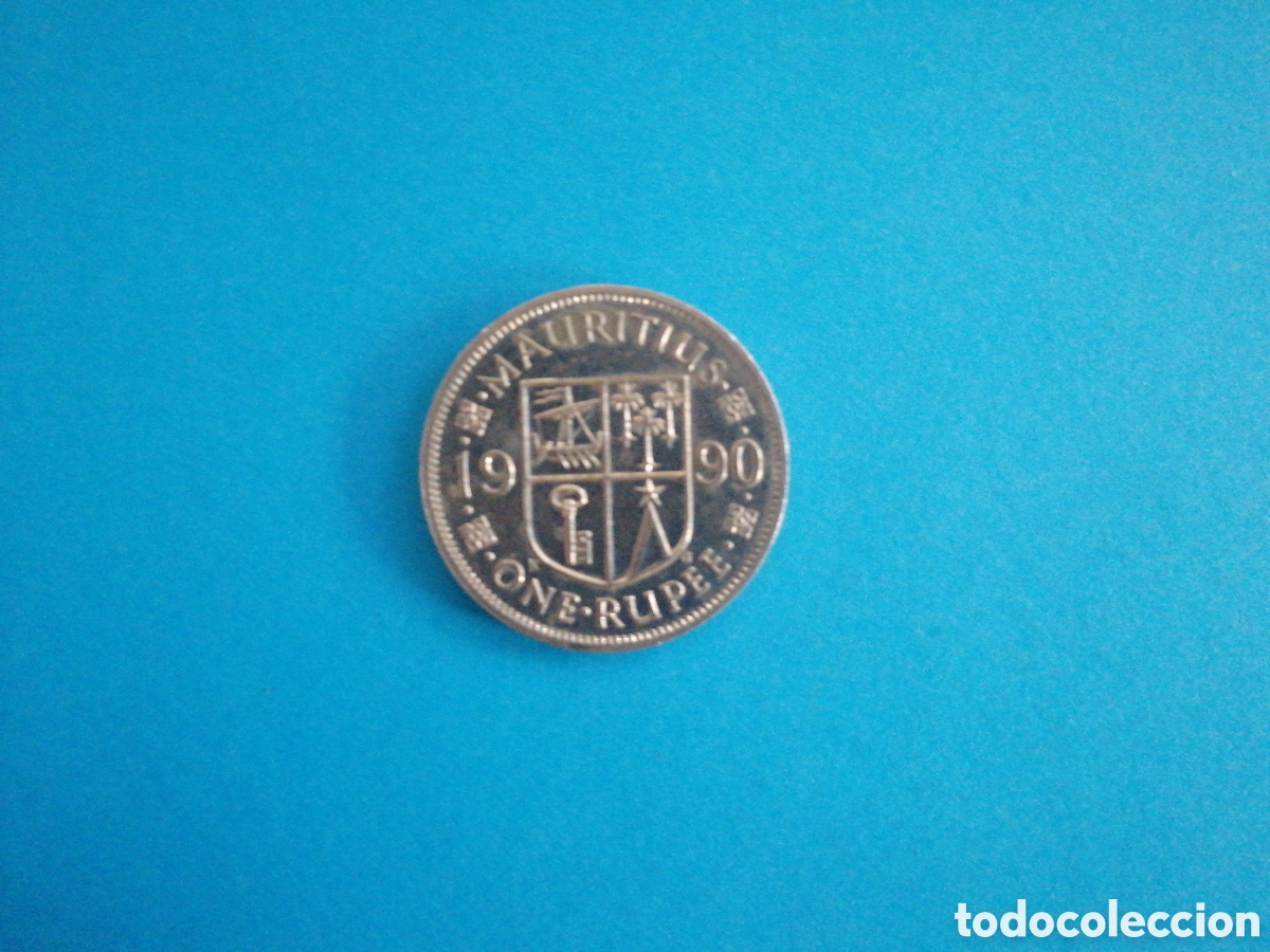 Monedas antiguas de &Aacute;frica: 1 rupia de Mauricio 1990 - Foto 2