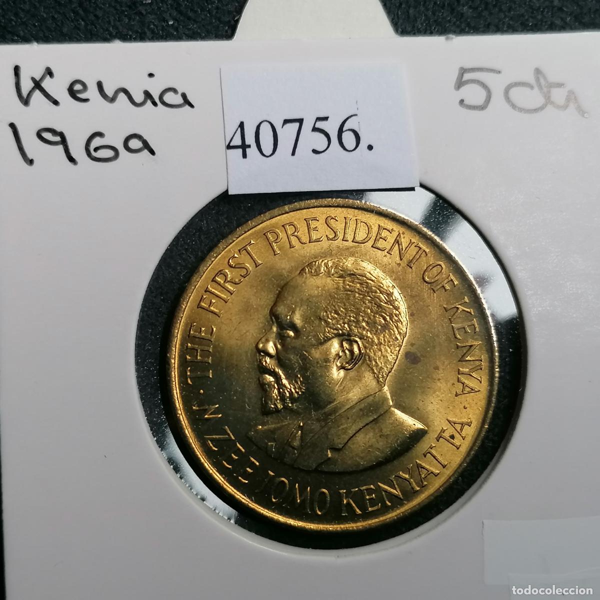 Monedas antiguas de &Aacute;frica: Kenia 5 c&eacute;ntimos 1969 - Foto 1