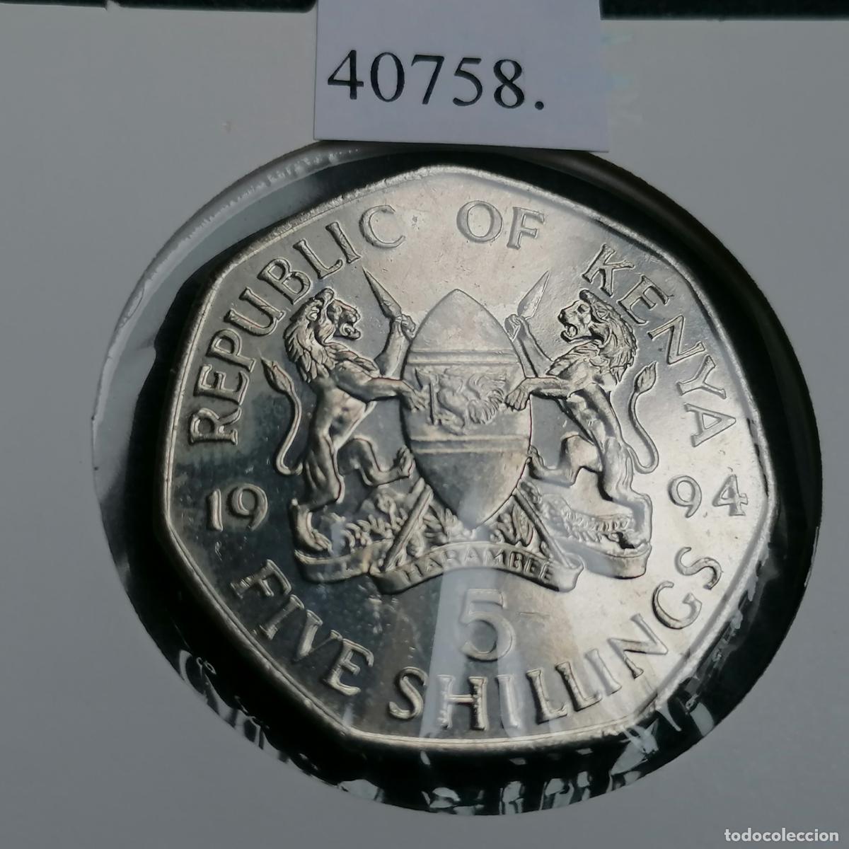 Monedas antiguas de &Aacute;frica: Kenia 5 shilling 1994 - Foto 2