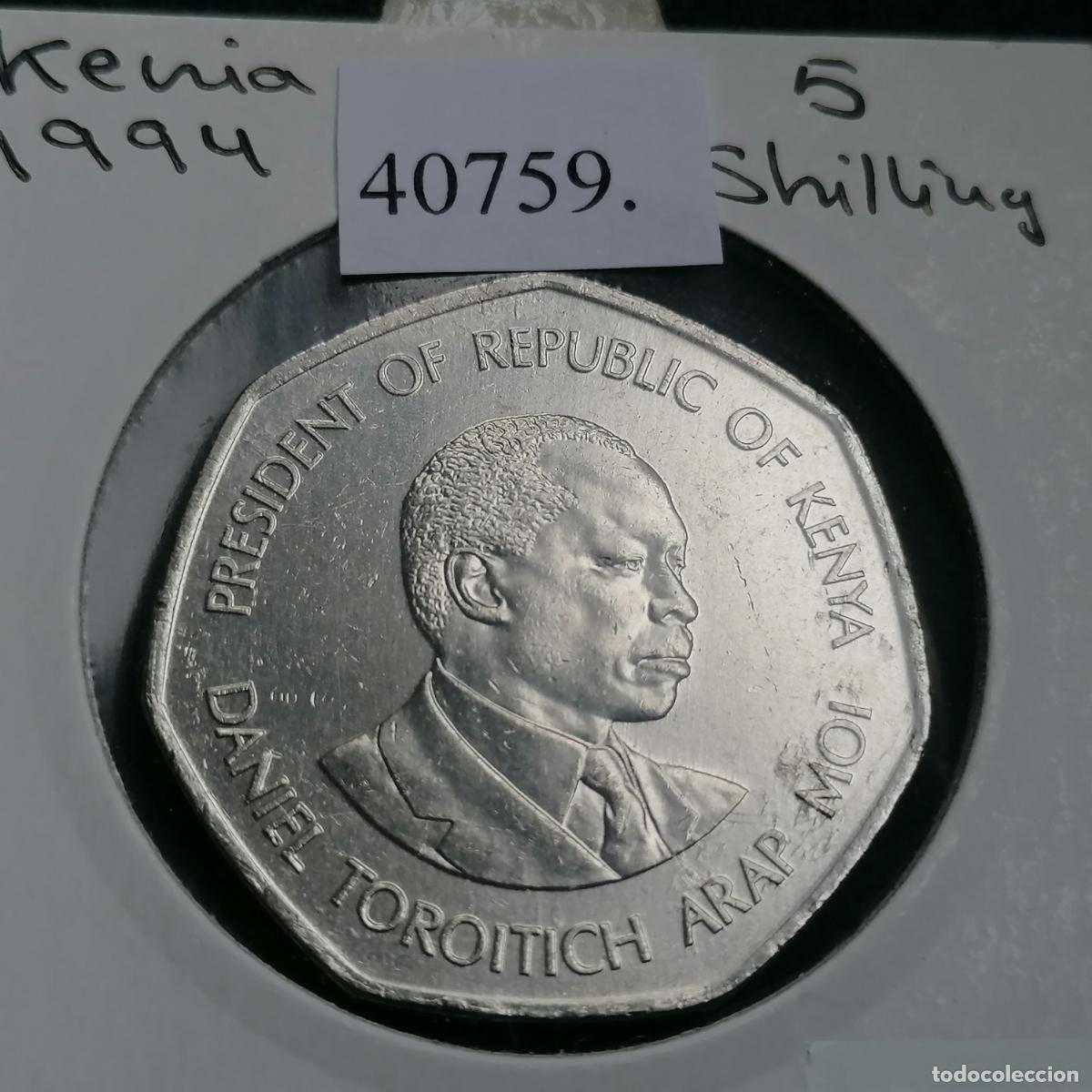 Monedas antiguas de &Aacute;frica: Kenia 5 shilling 1994 - Foto 1