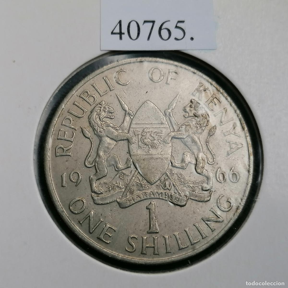 Monedas antiguas de &Aacute;frica: Kenia 1 shilling 1966 - Foto 2