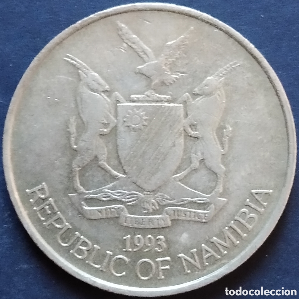 Monedas antiguas de &Aacute;frica: MONEDA - NAMIBIA 5 DOLLARES 1993 - Foto 2