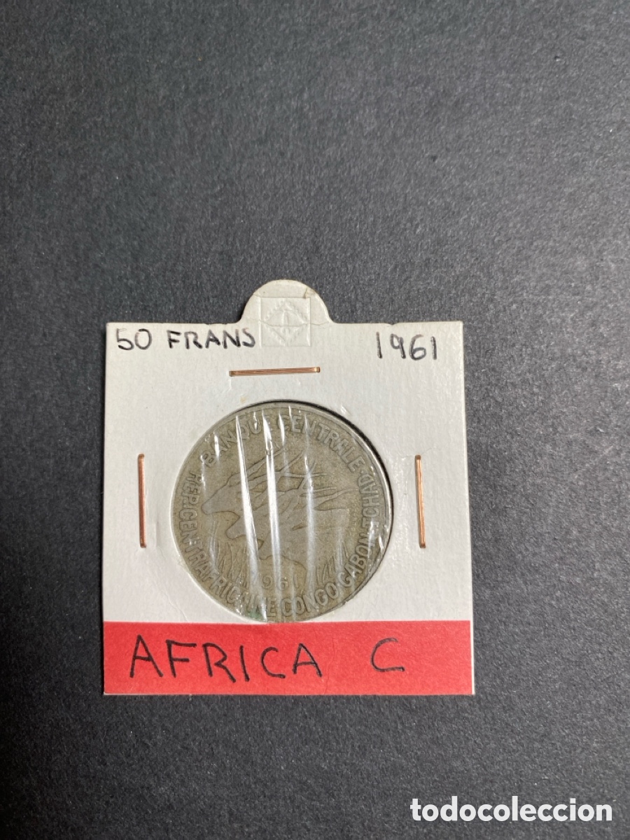 Monedas antiguas de &Aacute;frica: Moneda de Africa Central - Foto 1