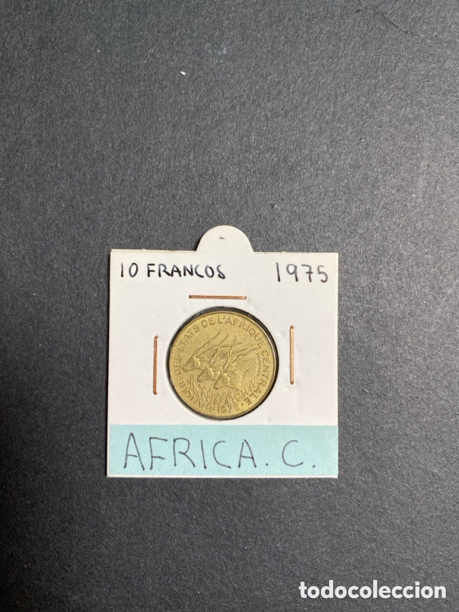 Monedas antiguas de &Aacute;frica: Moneda de Africa Central - Foto 1