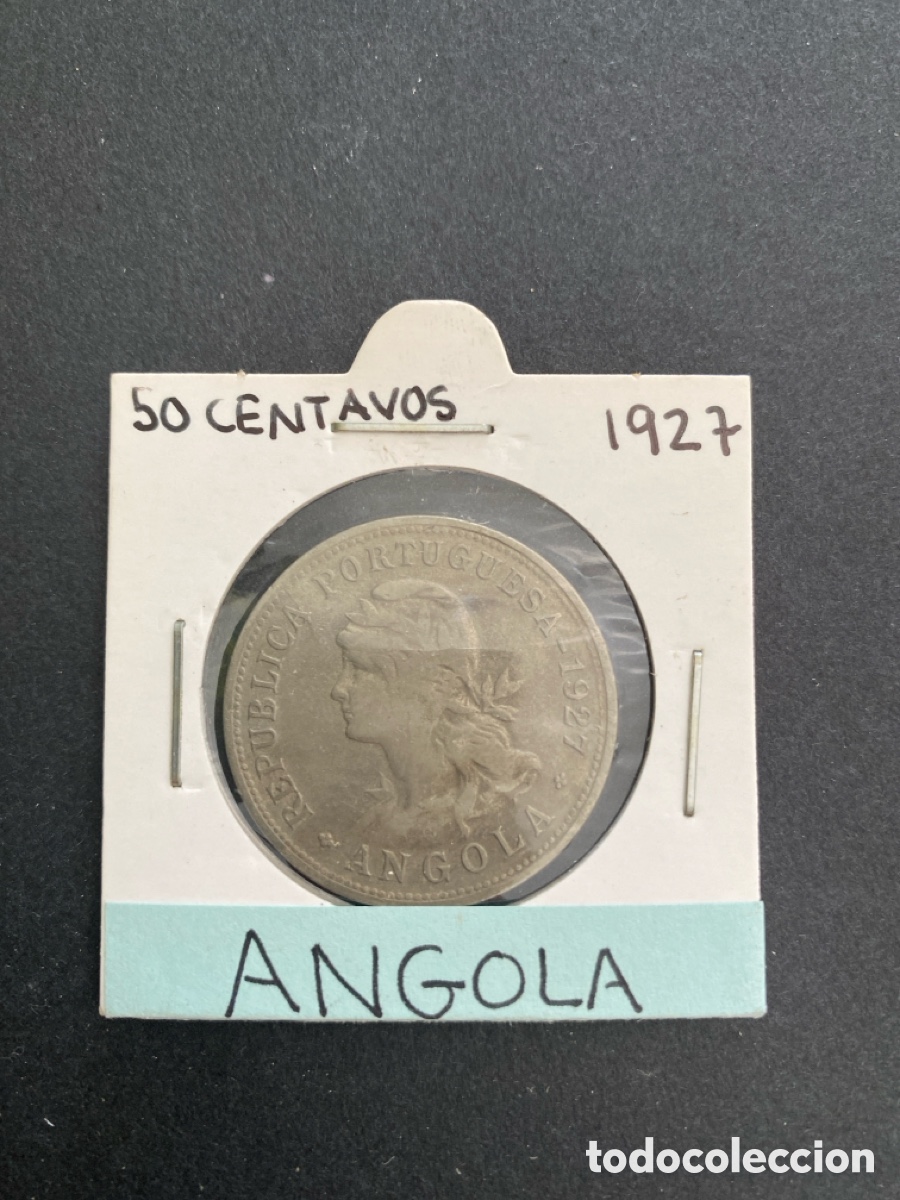 Monedas antiguas de &Aacute;frica: Moneda de Angola 50 centavos - Foto 1