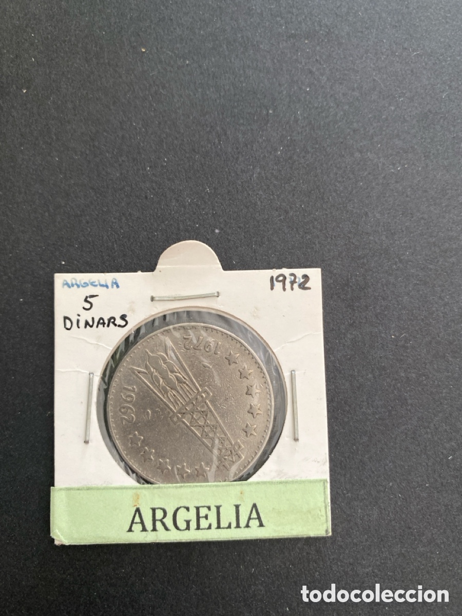 Monedas antiguas de &Aacute;frica: Moneda de Argelia 5 dinars - Foto 1