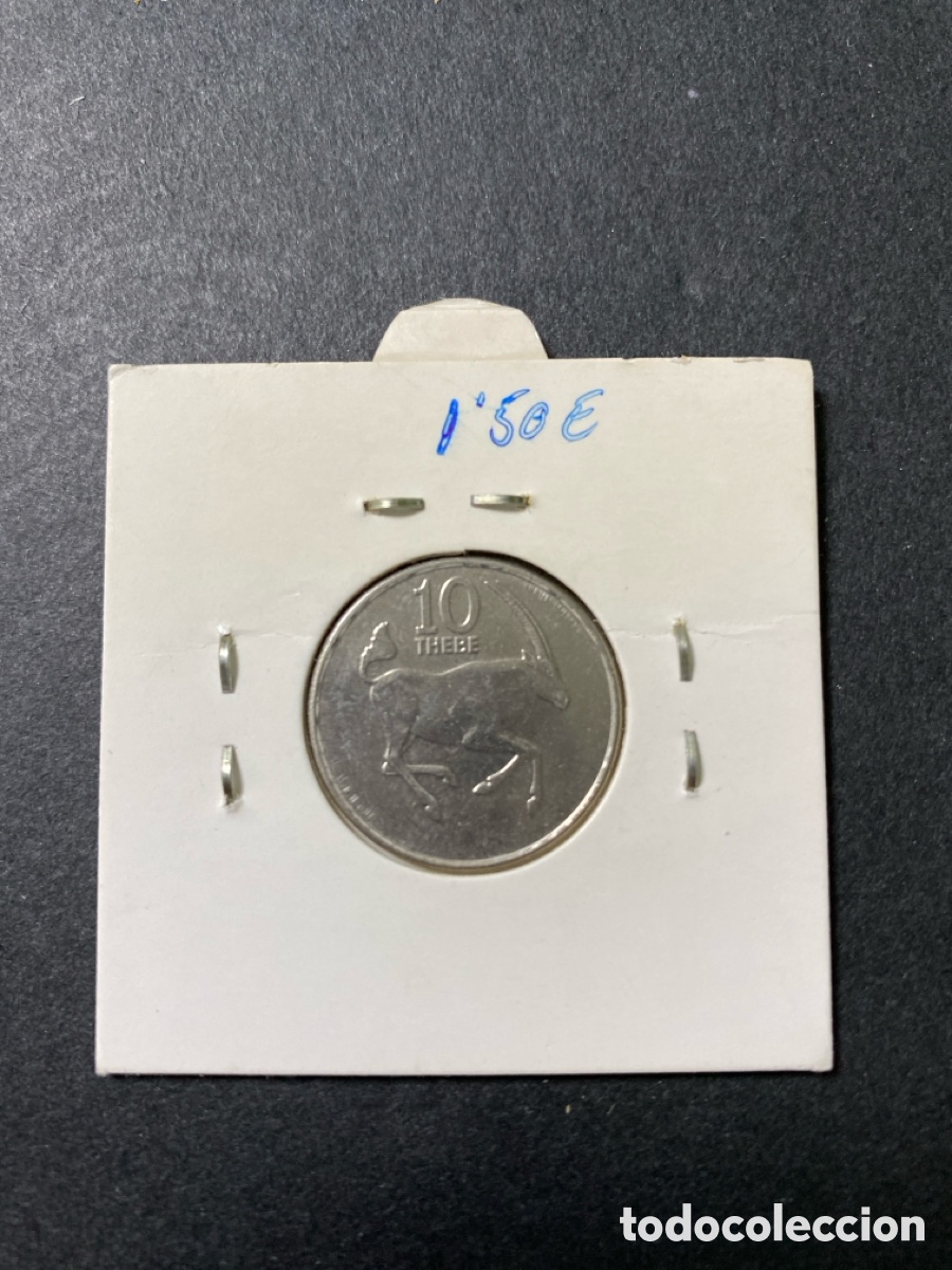 Monedas antiguas de &Aacute;frica: Moneda de Botswana 10 thebe - Foto 2