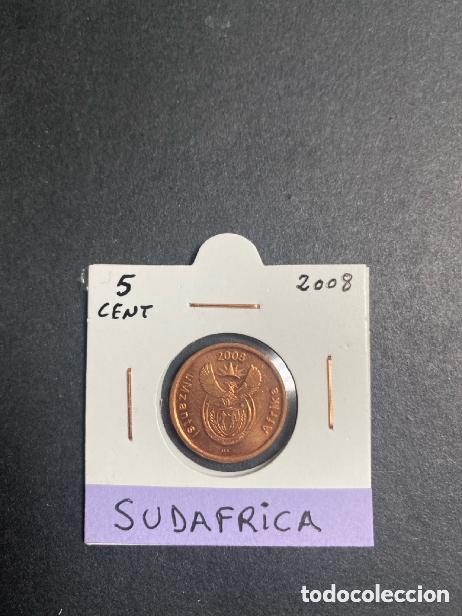 Monedas antiguas de &Aacute;frica: Moneda de Sud&aacute;frica 5 cent - Foto 1