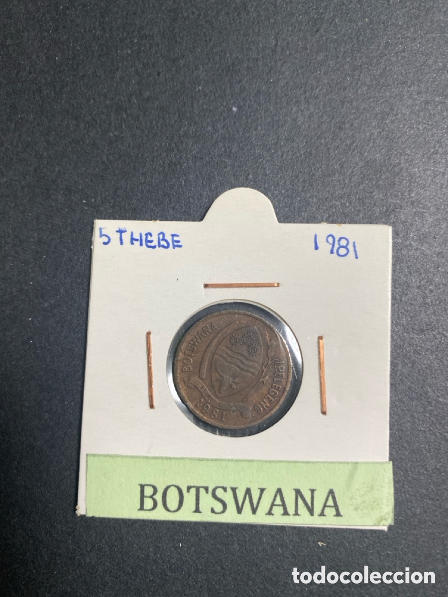 Monedas antiguas de &Aacute;frica: Moneda de Botswana 5 thebe - Foto 1