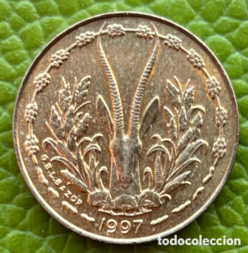 Monedas antiguas de &Aacute;frica: &Aacute;FRICA DEL OESTE. 5 FRANCOS. 1997.
