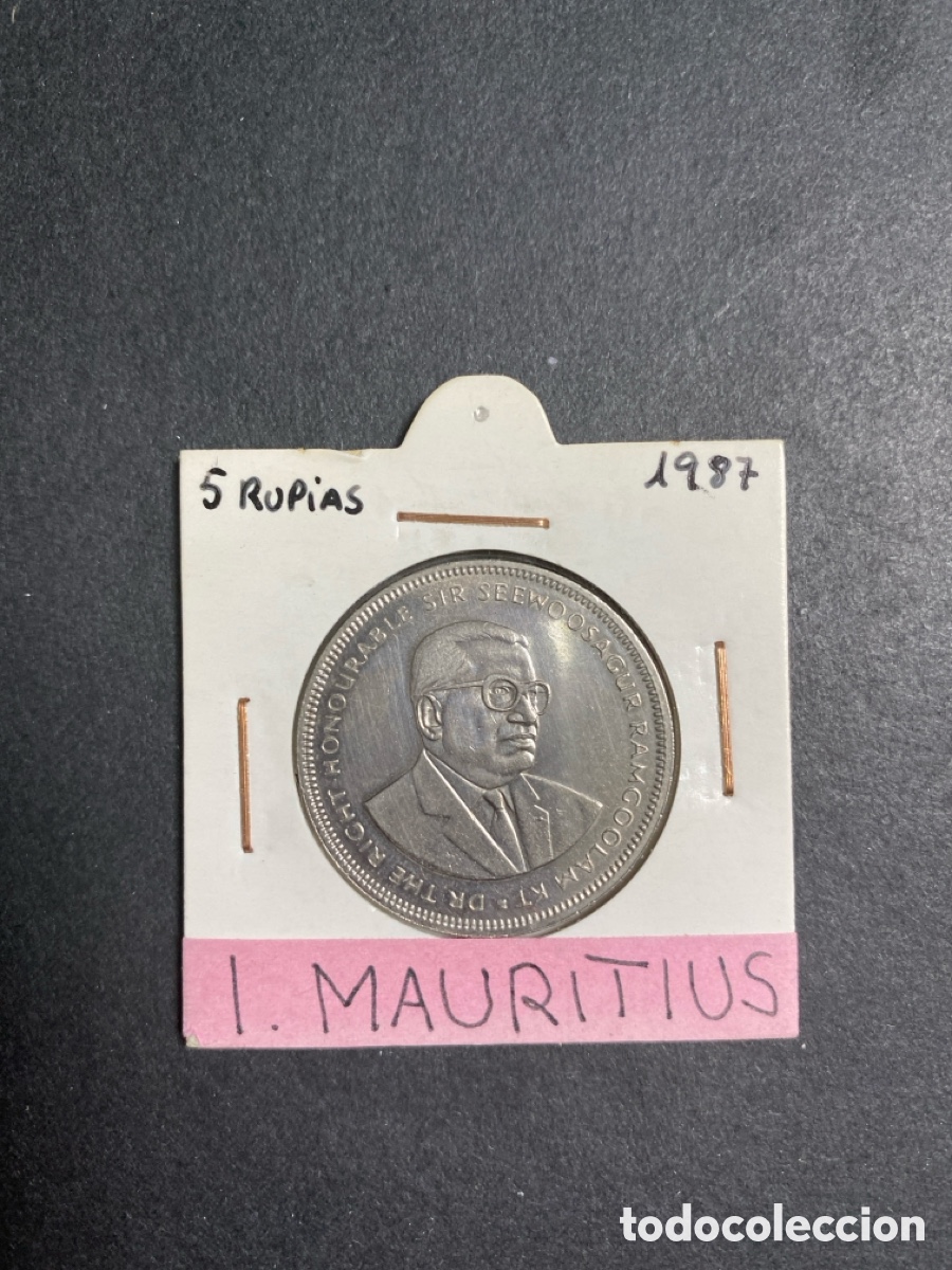 Monedas antiguas de &Aacute;frica: Moneda de Isla Mauritius - Foto 1