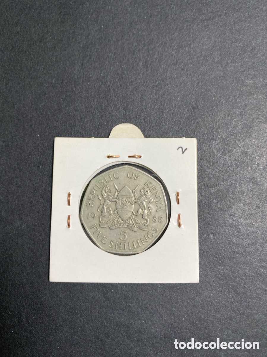 Monedas antiguas de &Aacute;frica: Moneda de Kenia 5 schilling - Foto 2