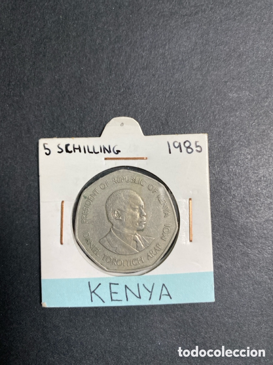 Monedas antiguas de &Aacute;frica: Moneda de Kenia 5 schilling - Foto 1
