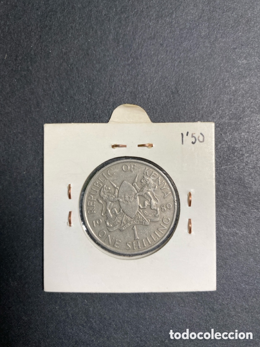 Monedas antiguas de &Aacute;frica: Moneda de Kenia 1 schilling - Foto 2