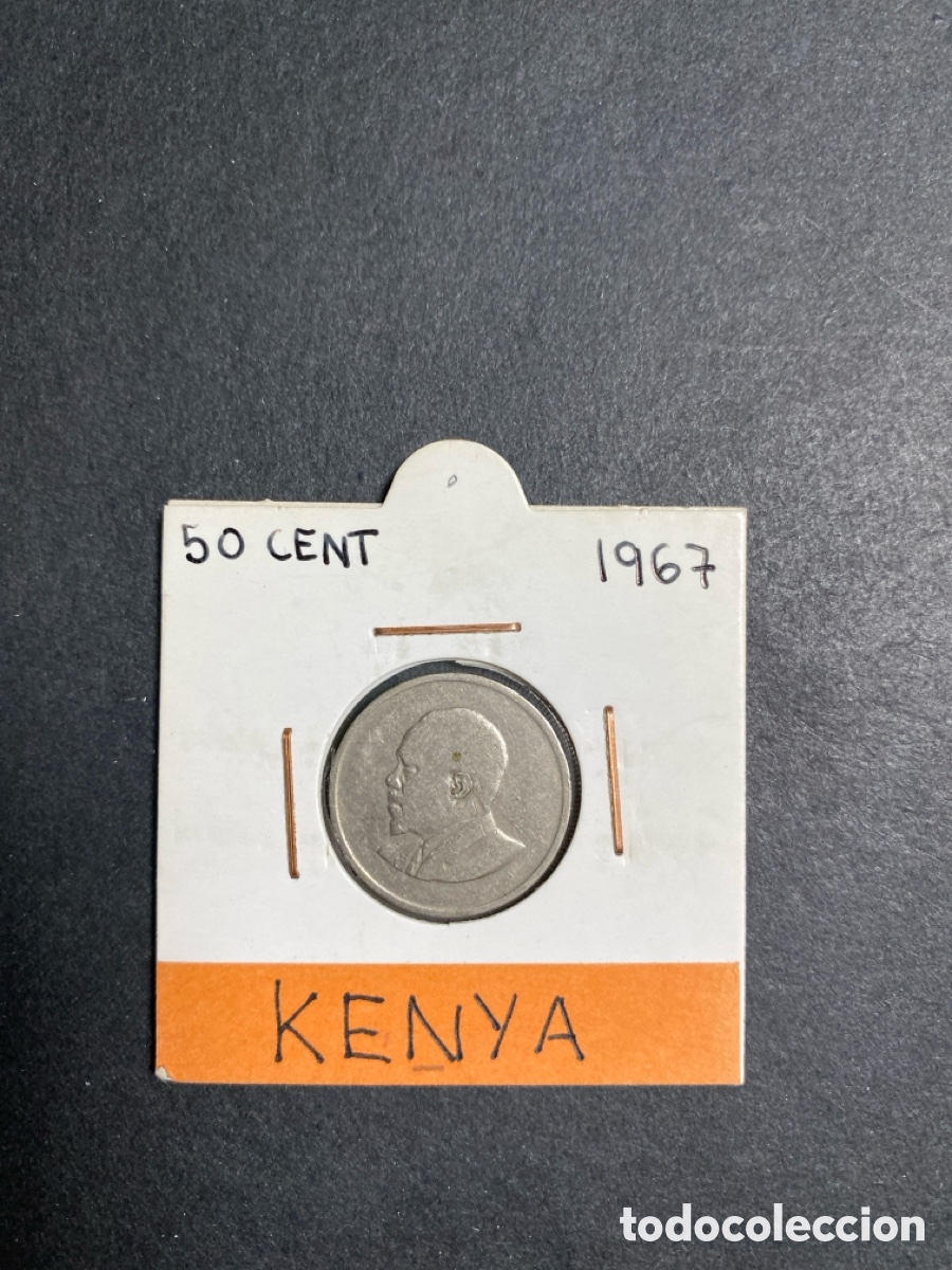Monedas antiguas de &Aacute;frica: Moneda de Kenia 50 cent - Foto 1