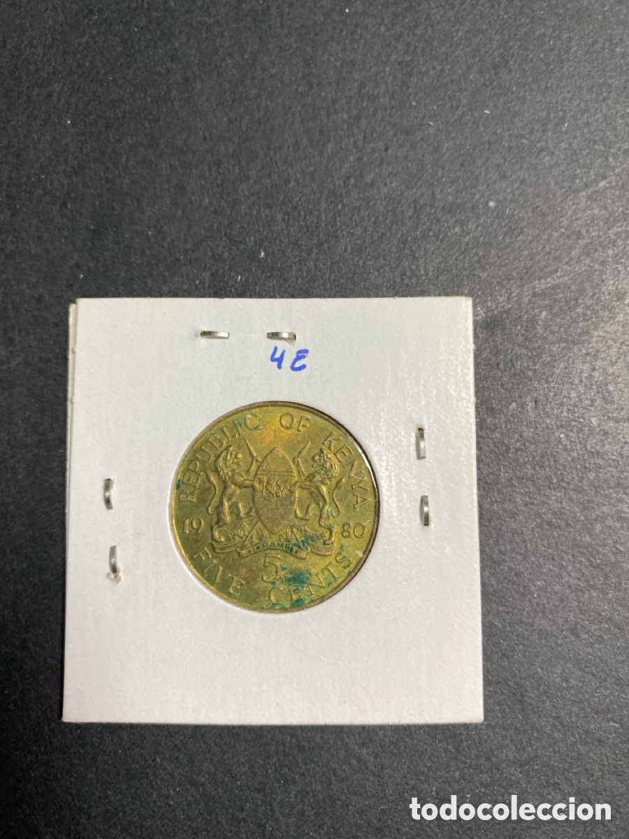 Monedas antiguas de &Aacute;frica: Moneda de Kenia 5 cents - Foto 2