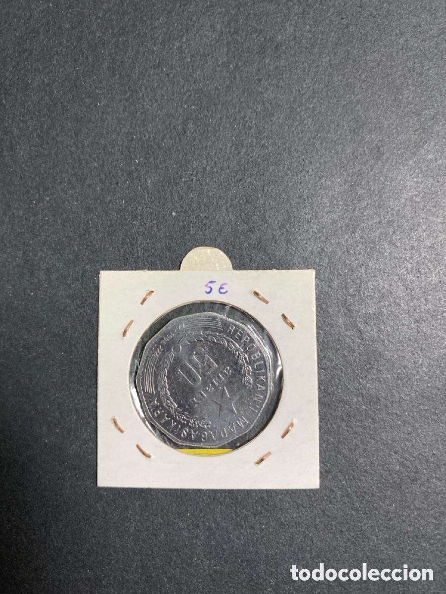 Monedas antiguas de &Aacute;frica: Moneda de Madagascar 50 ariary - Foto 2