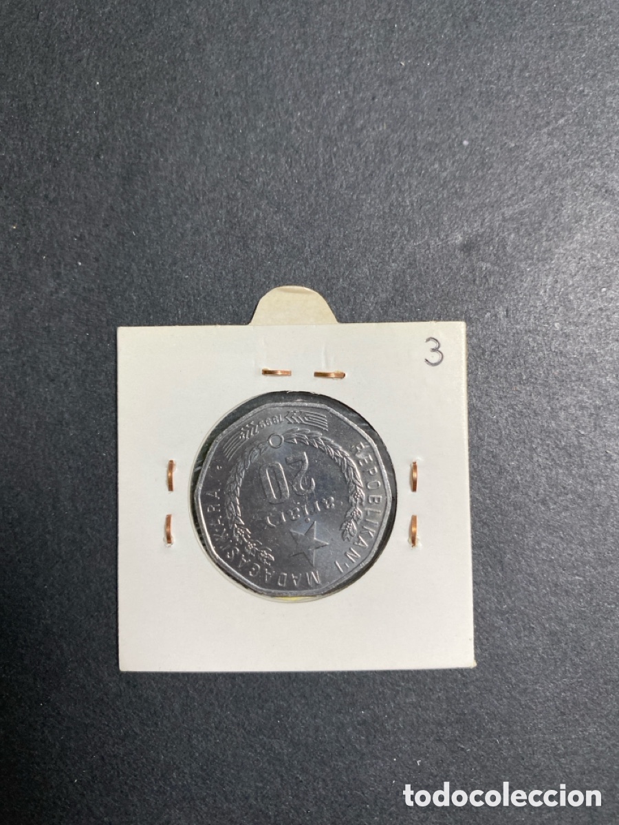 Monedas antiguas de &Aacute;frica: Moneda de Madagascar 20 ariary - Foto 2