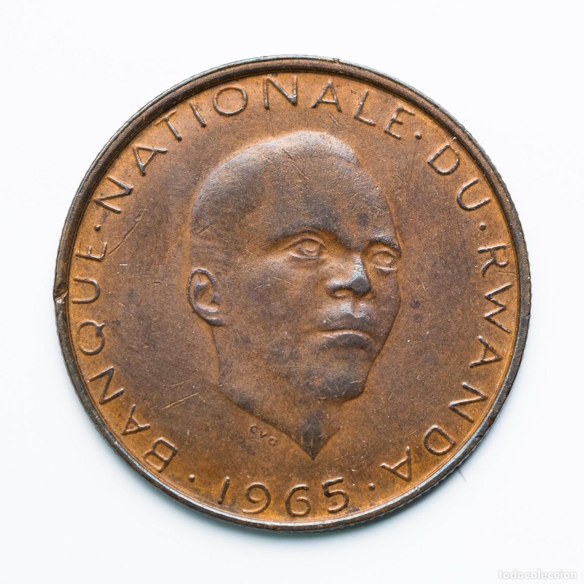 Monedas antiguas de &Aacute;frica: 5 francos 1965 Rwanda - Foto 2