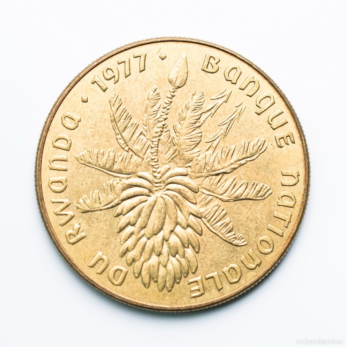 Monedas antiguas de &Aacute;frica: 20 francos 1977 Rwanda - Foto 2
