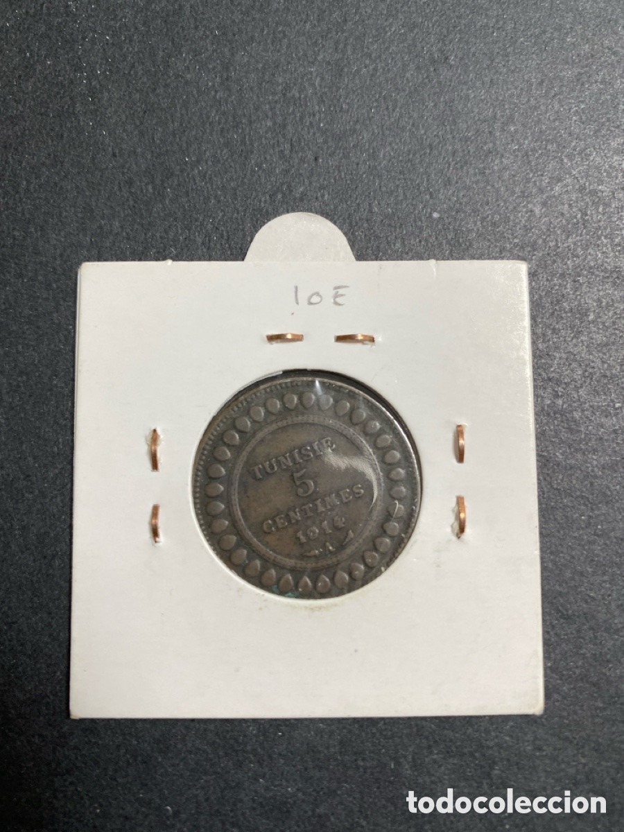 Monedas antiguas de &Aacute;frica: Moneda de Tunez 5 cents - Foto 2