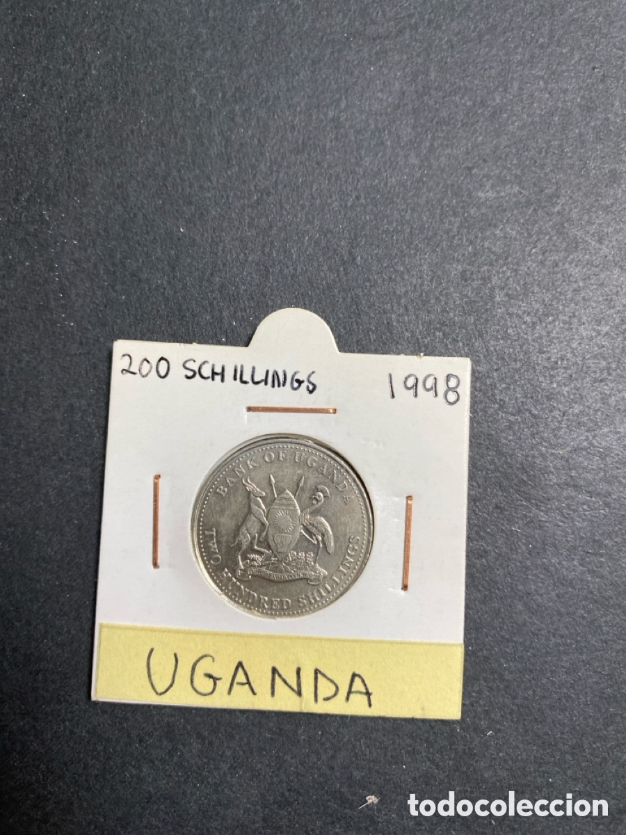 Monedas antiguas de &Aacute;frica: Moneda de Uganda 200 schilling - Foto 1