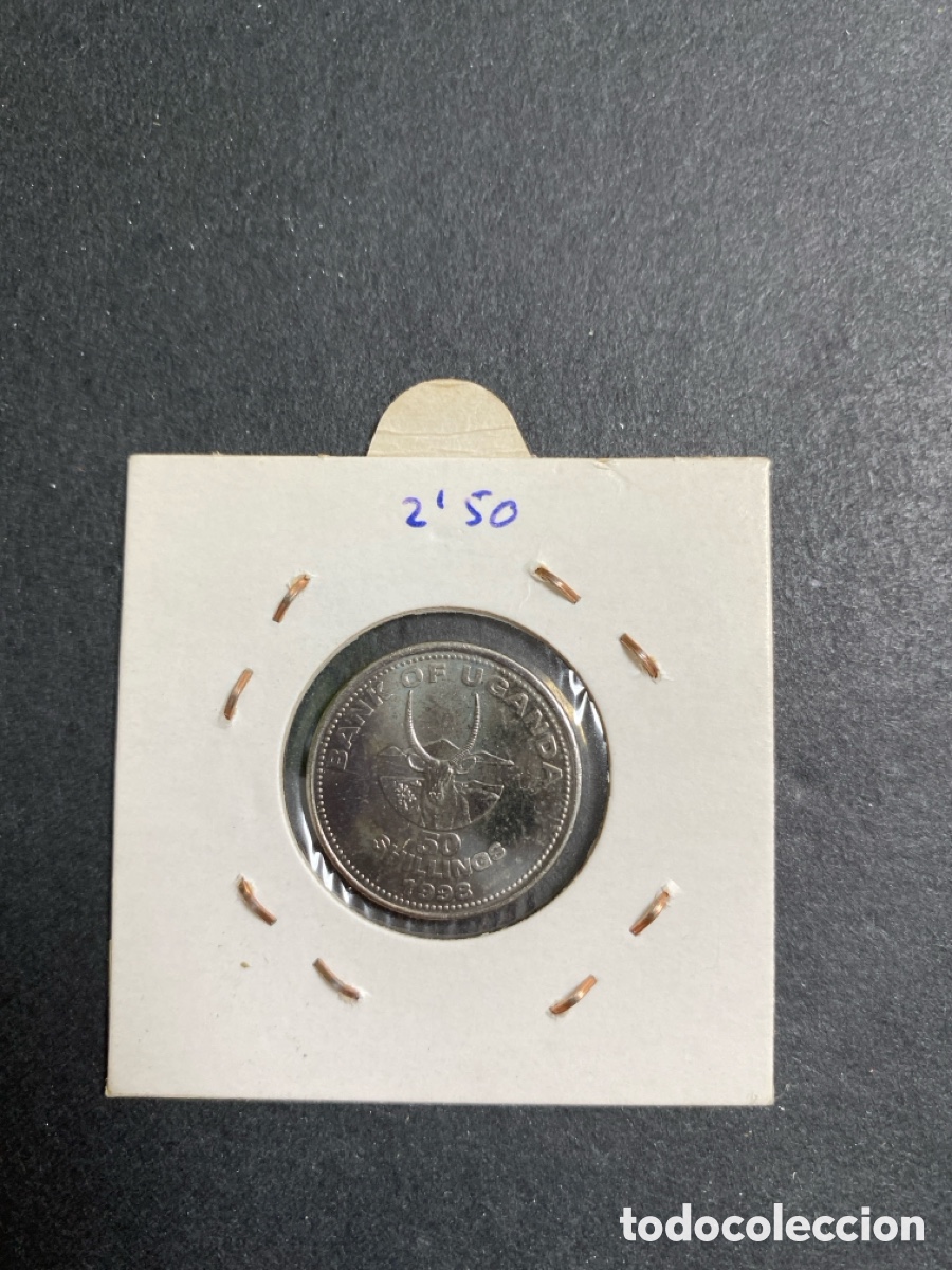 Monedas antiguas de &Aacute;frica: Moneda de Uganda 50 schilling - Foto 2