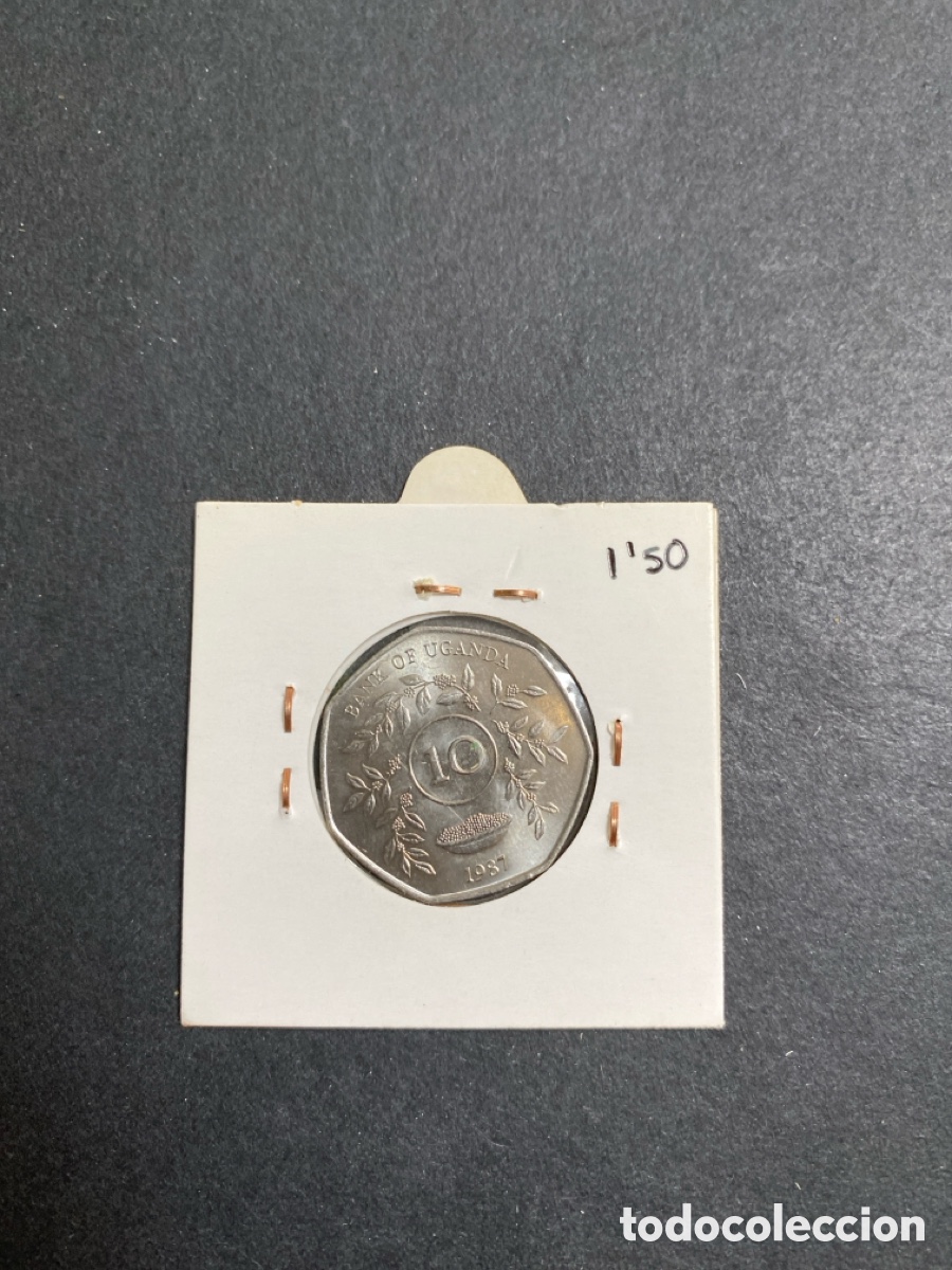 Monedas antiguas de &Aacute;frica: Moneda de Uganda 10 schilling - Foto 2