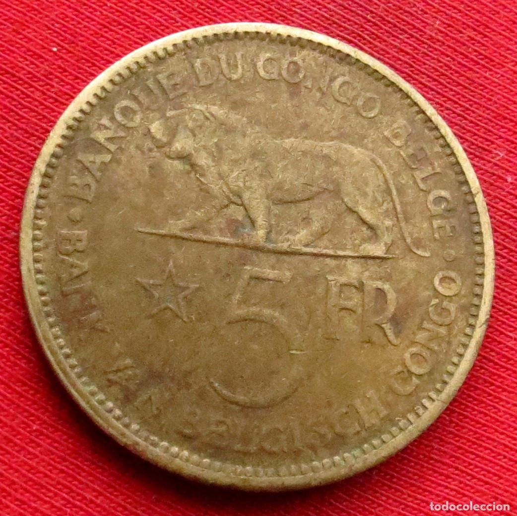 Monedas antiguas de &Aacute;frica: Congo Belga Belgish 5 francos 1936 #2 - Foto 1