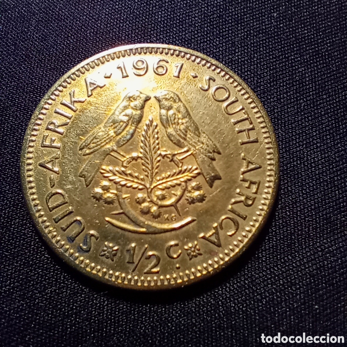 Monedas antiguas de &Aacute;frica: SUDAFRICS 1/2 CENT 1961 EBC