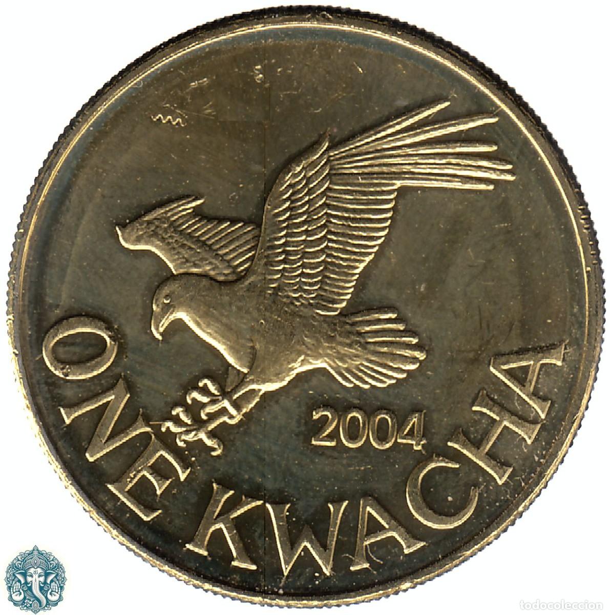 Monedas antiguas de &Aacute;frica: MALAUI 1 Kwacha 2004 &Aacute;guila pescadora africana KM#65 MALAWI