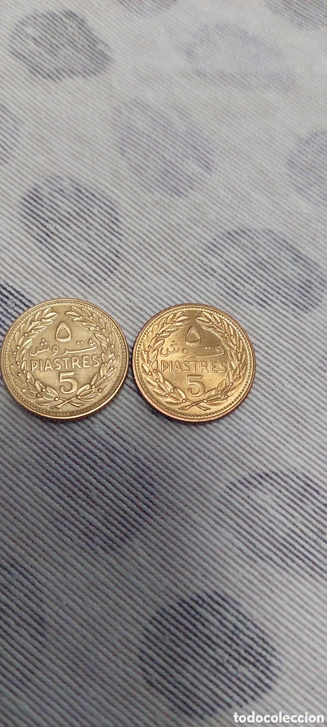 Monedas antiguas de &Aacute;frica: 5 Piastras Libanesas 1970 - Foto 1