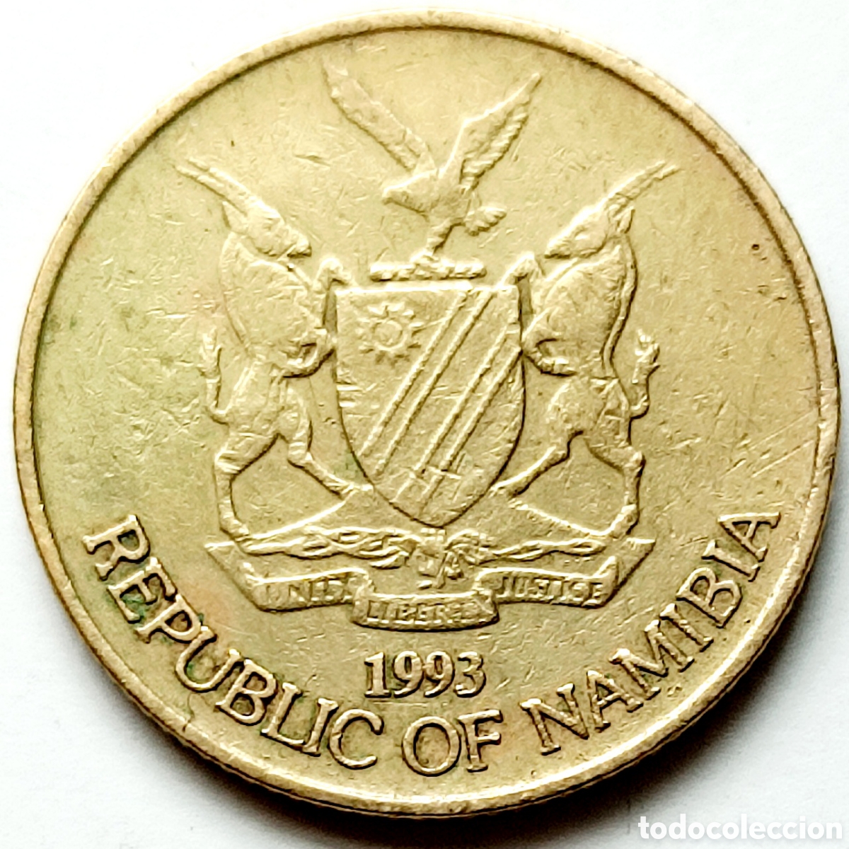 Monedas antiguas de &Aacute;frica: Rep&uacute;blica de Namibia, 1 dollar de 1993 - Foto 2