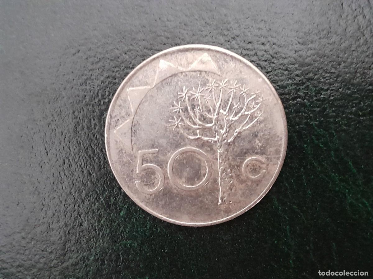 Monedas antiguas de &Aacute;frica: MONEDA NAMIBIA 50 CENTIMOS A&Ntilde;O 1993 - Foto 2