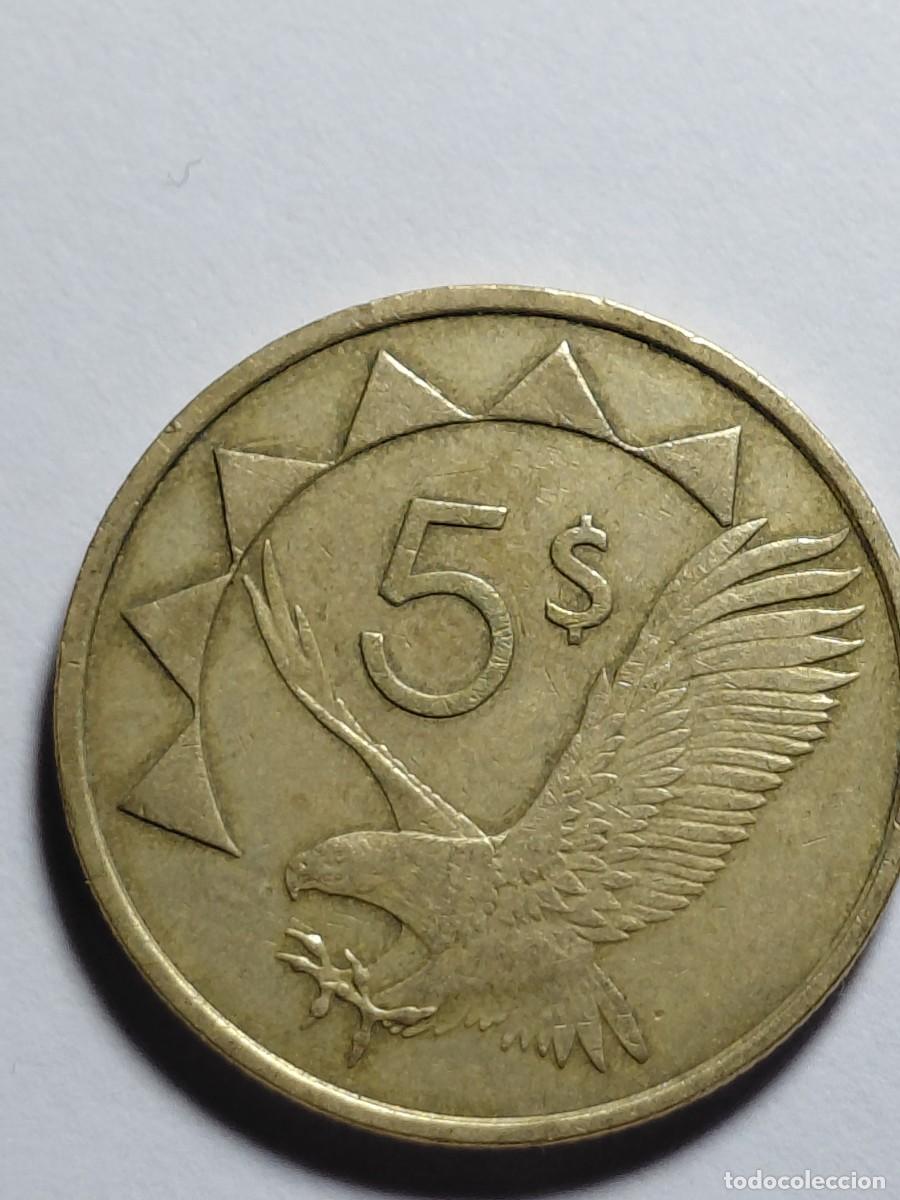 Monedas antiguas de &Aacute;frica: NAMIBIA - 5 DOLAR 1993 KM5 - Foto 1