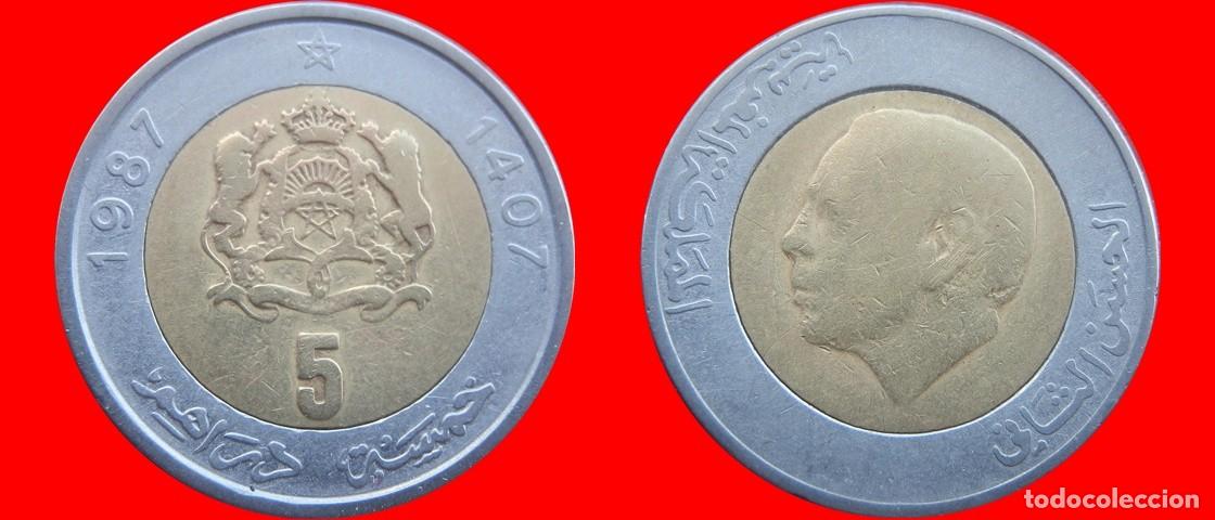 Monedas antiguas de &Aacute;frica: 5 DIRHAMS 1987 MARRUECOS-127351 - Foto 1
