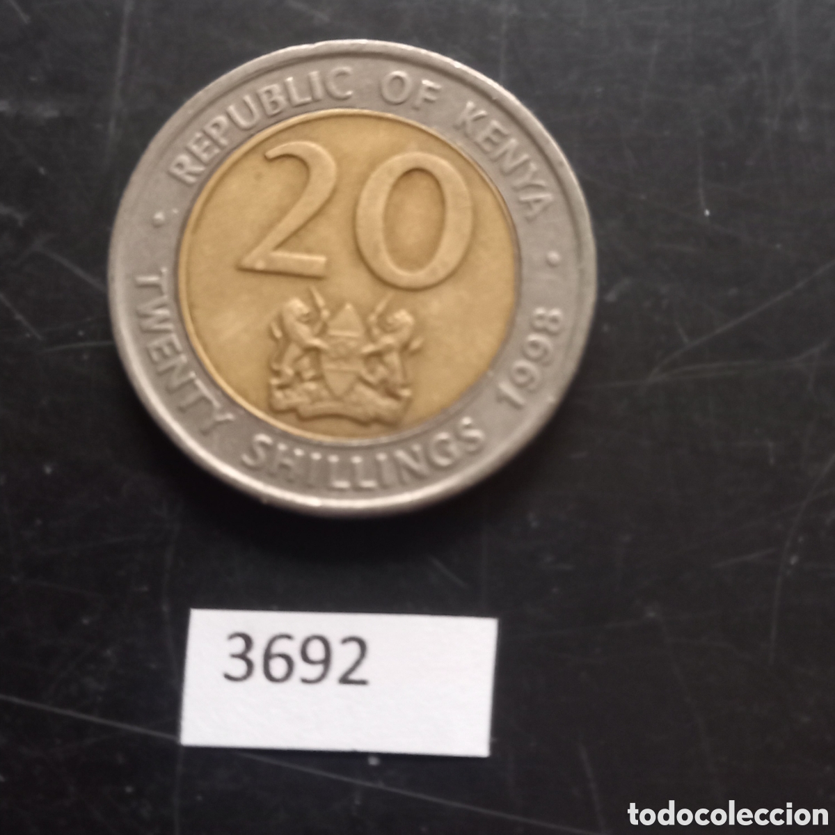 Monedas antiguas de &Aacute;frica: Kenya 20 chelines 1998 - Foto 2