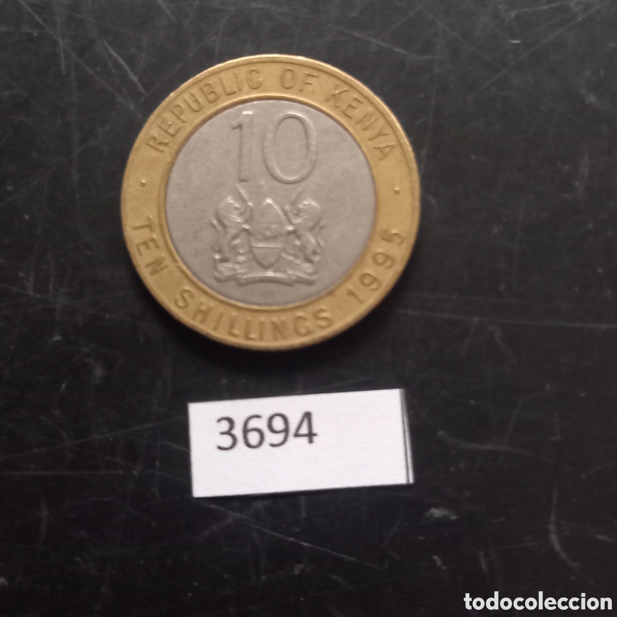 Monedas antiguas de &Aacute;frica: Kenya 10 chelines 1995 - Foto 2