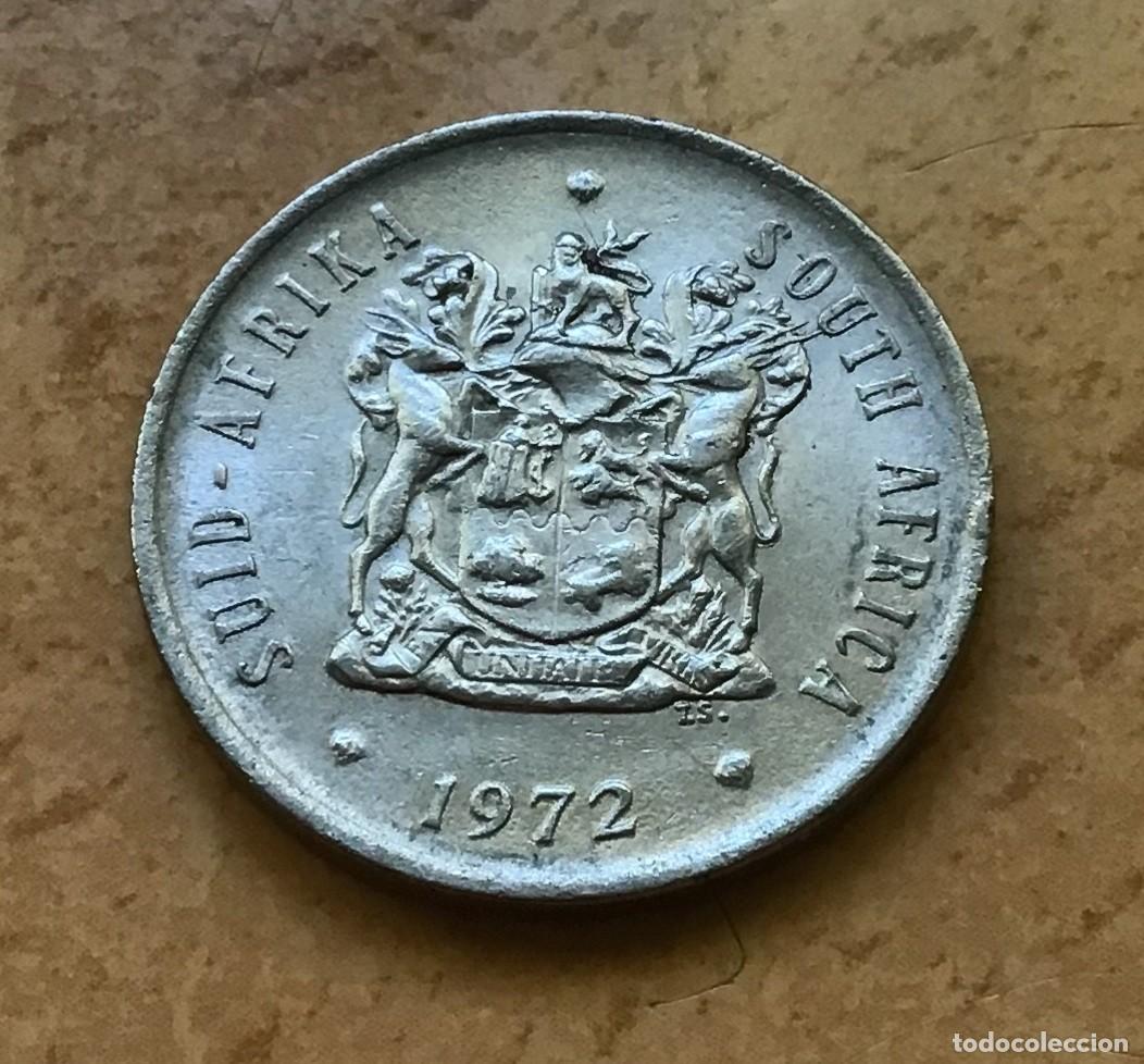 Monedas antiguas de &Aacute;frica: 20 centavos de Sud&aacute;frica. A&ntilde;o 1972