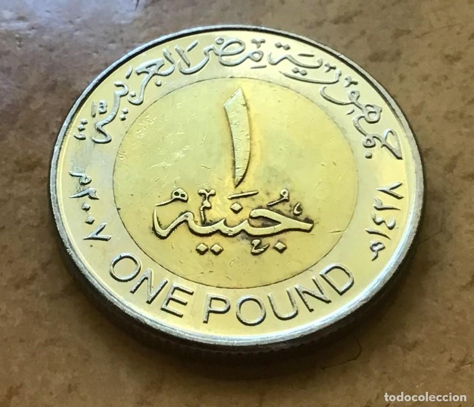 Monedas antiguas de &Aacute;frica: 1 libra de Egipto. A&ntilde;o 2007 - Foto 2