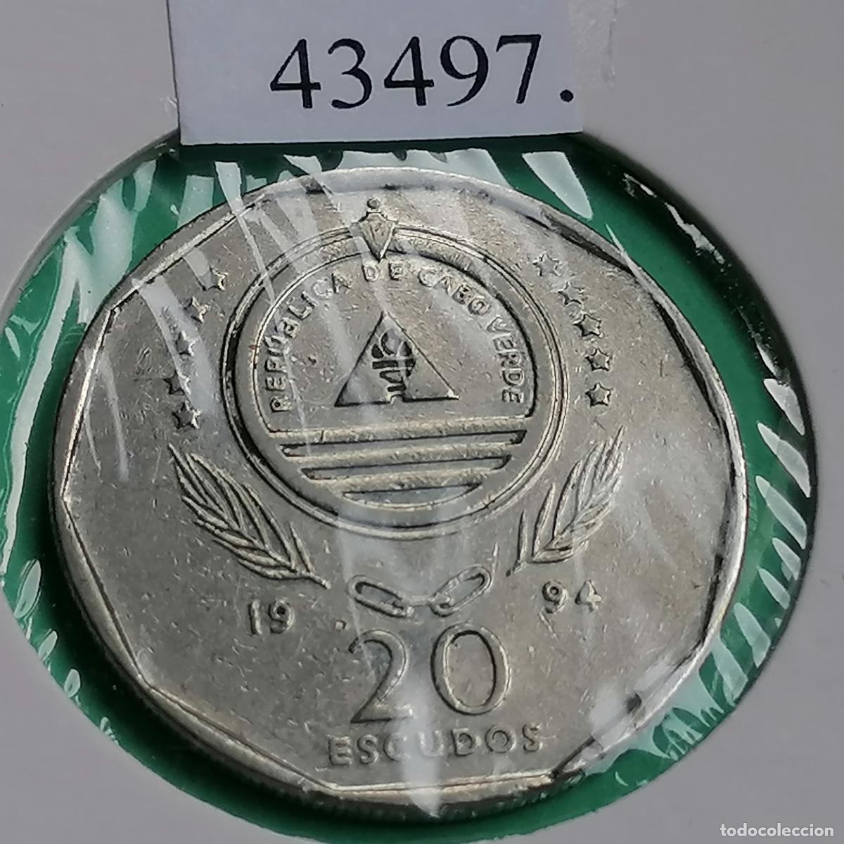 Monedas antiguas de &Aacute;frica: Cabo Verde 20 escudos 1994 - Foto 2